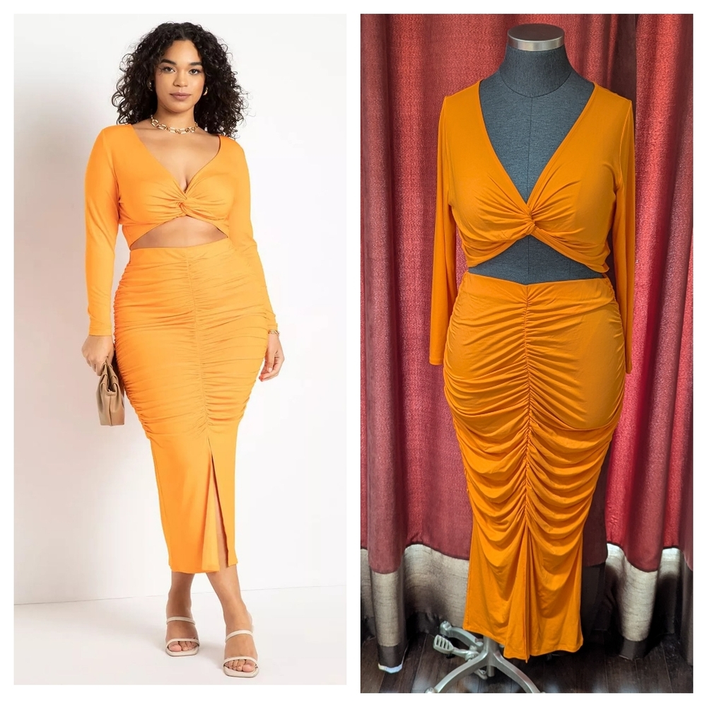 ➕Neon Orange Skirt Set➕